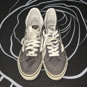 High Top Grey Old Skool Vans Skate Shoes